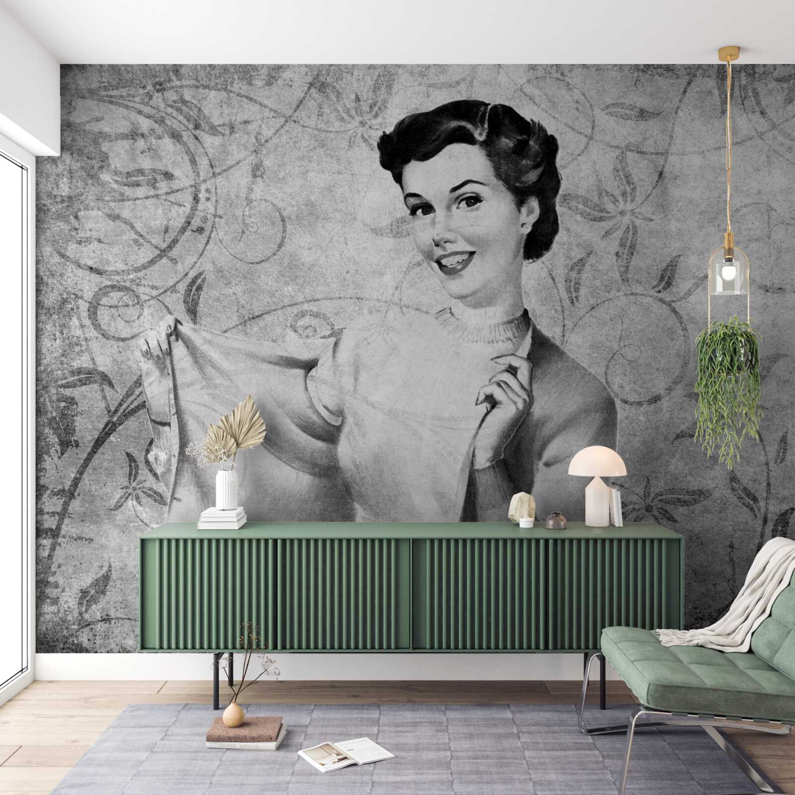 Фотошпалери дівчина з посмішкою