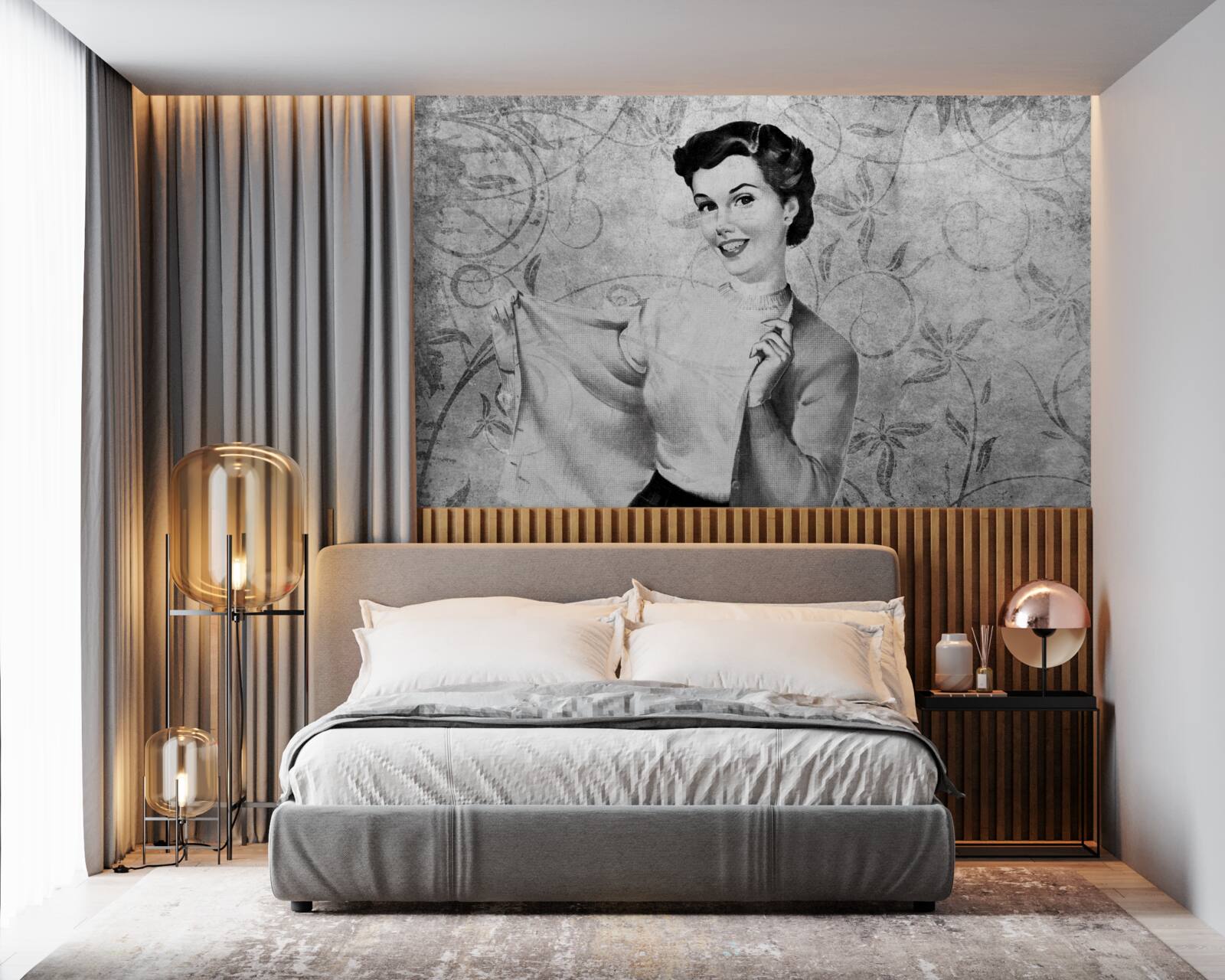 Фотошпалери дівчина з посмішкою