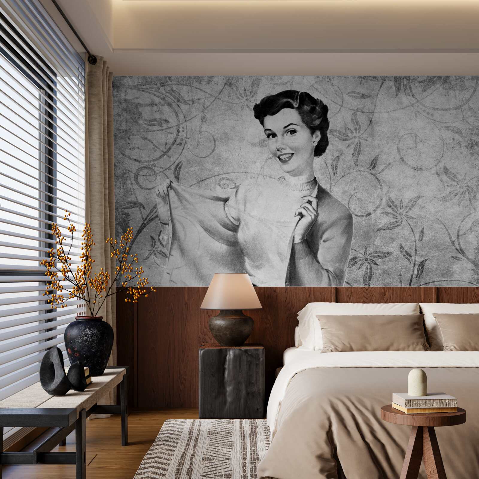 Фотошпалери дівчина з посмішкою