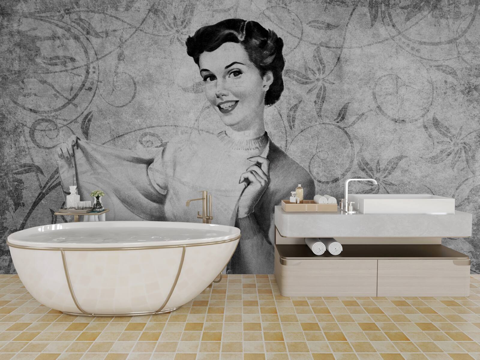 Фотошпалери дівчина з посмішкою