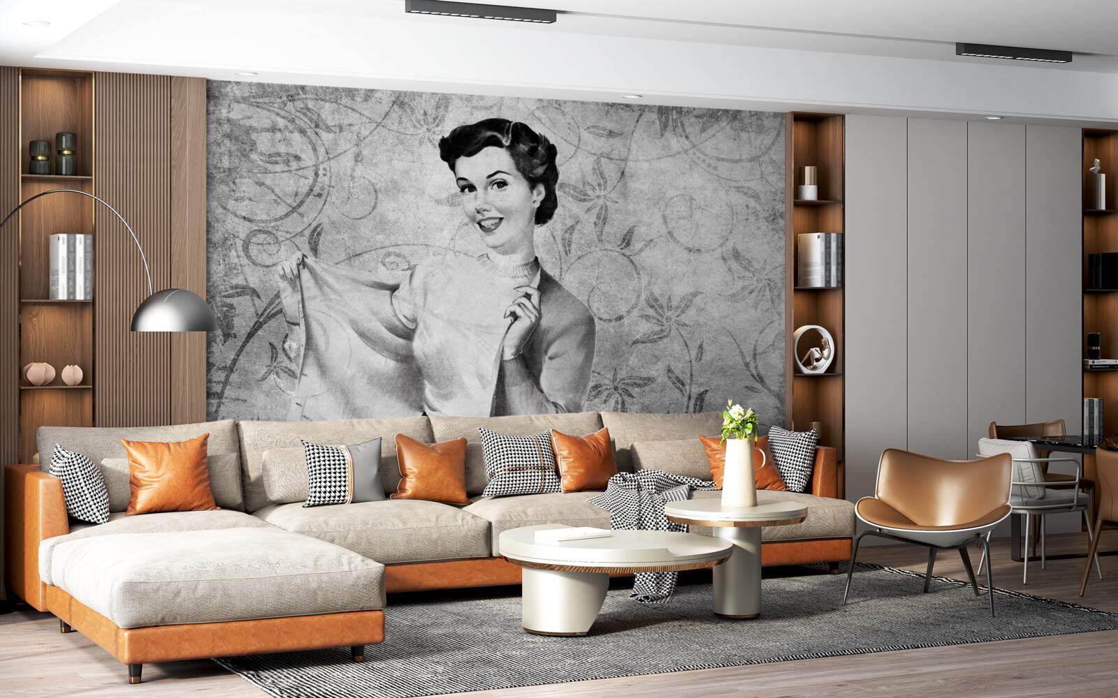 Фотошпалери дівчина з посмішкою