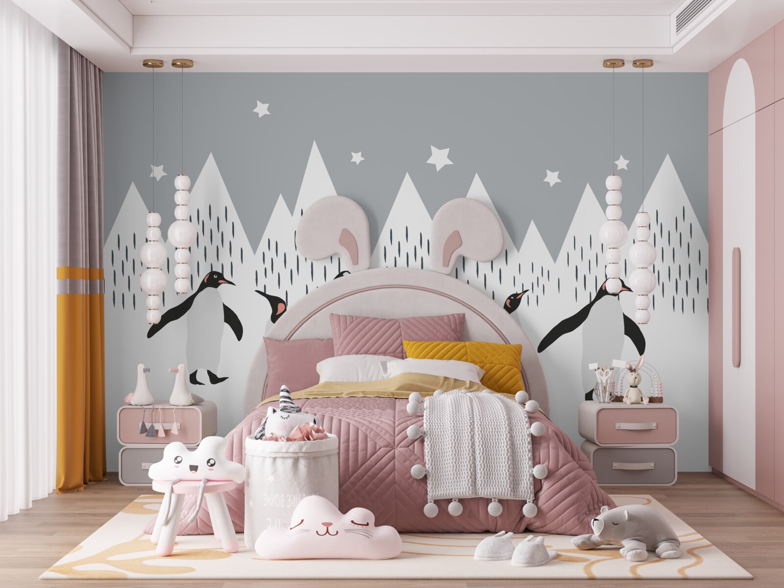 Фотошпалери пінгвіни виходять на прогулянку