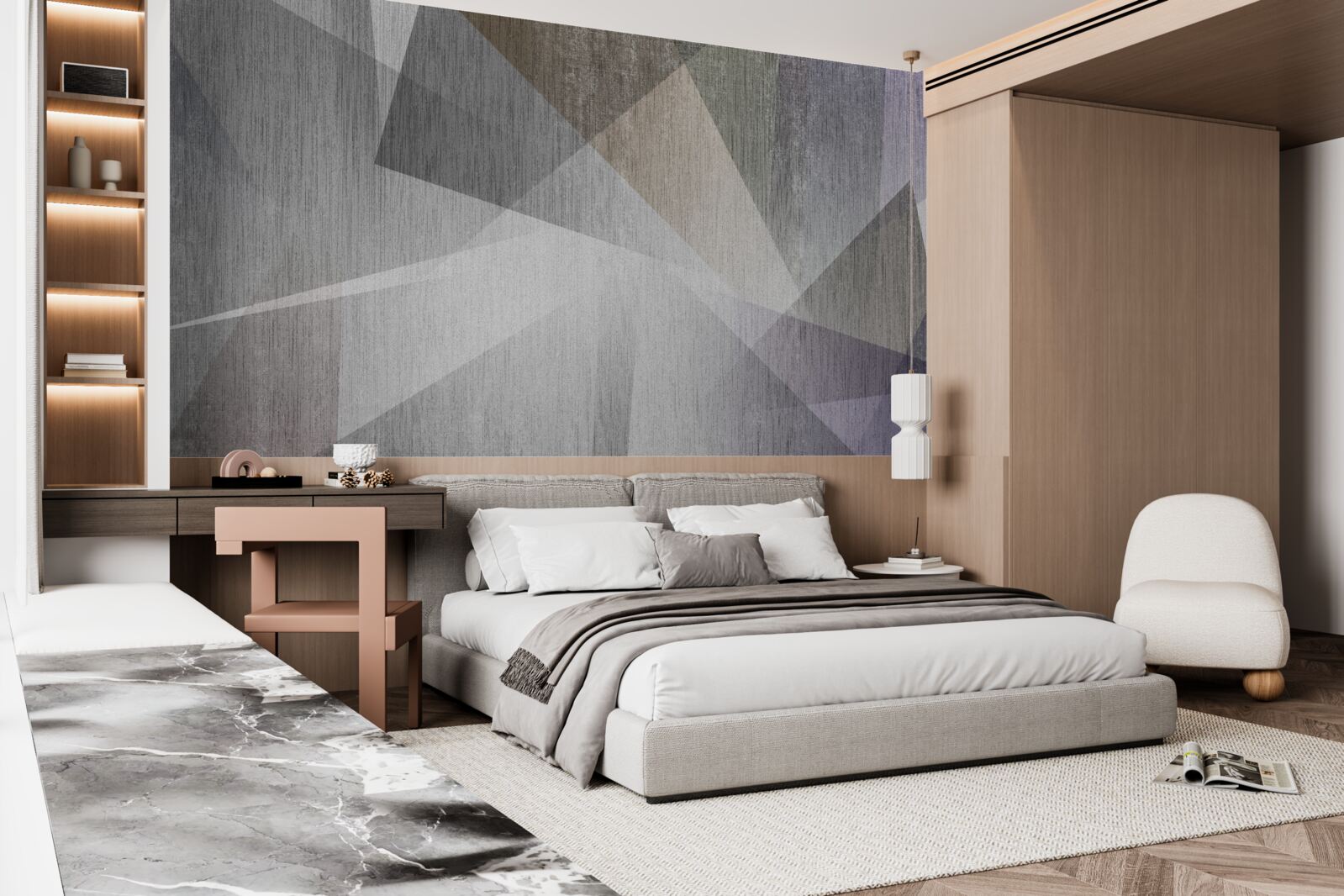 Фотошпалери фон з геометричними фігурами в абстрактному стилі