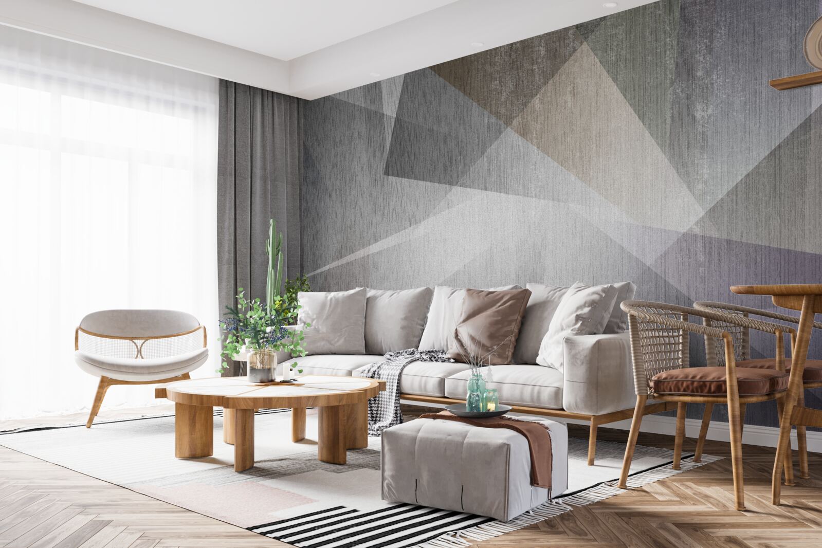 Фотошпалери фон з геометричними фігурами в абстрактному стилі