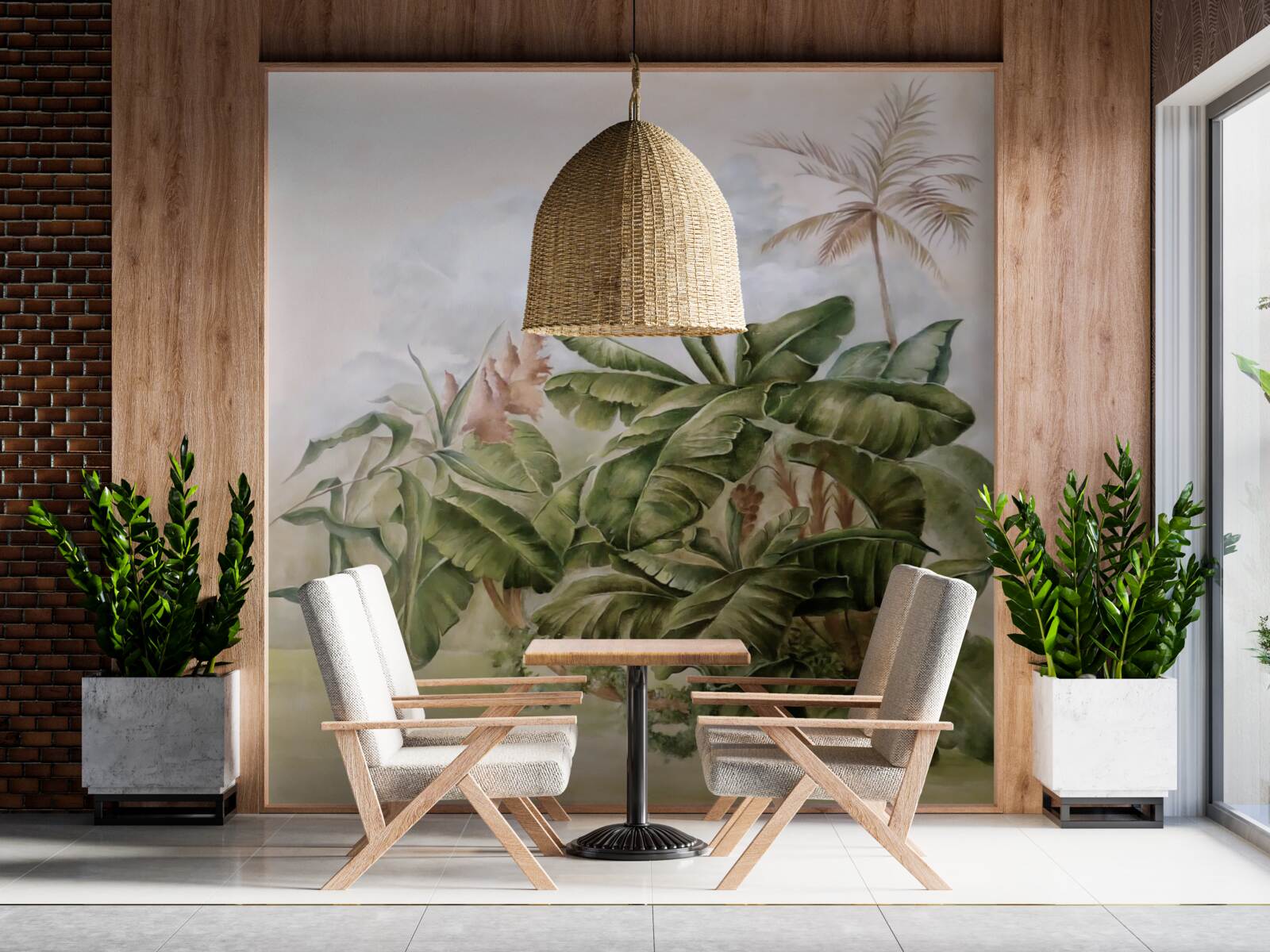 Фотошпалери великі тропічні рослини