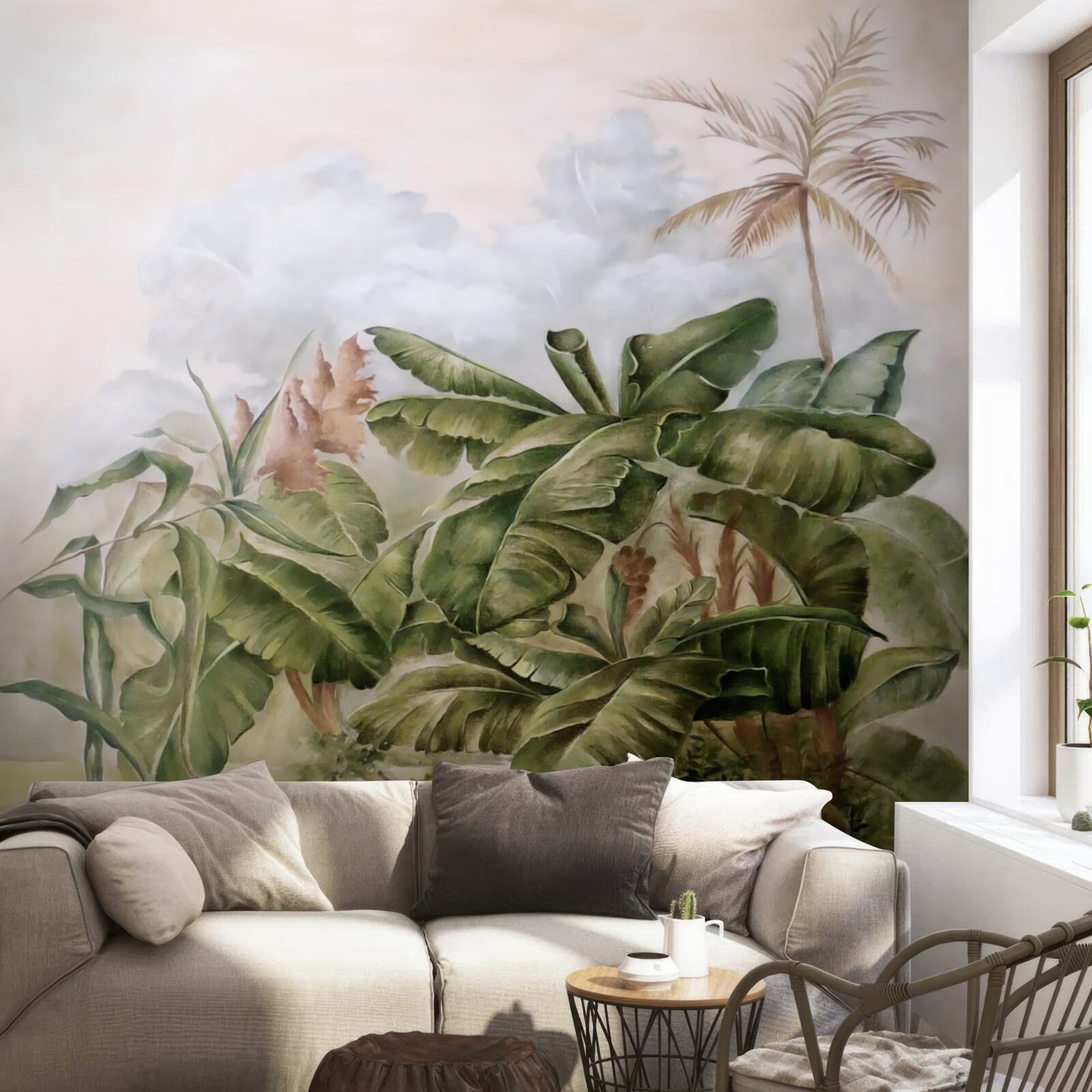 Фотошпалери великі тропічні рослини