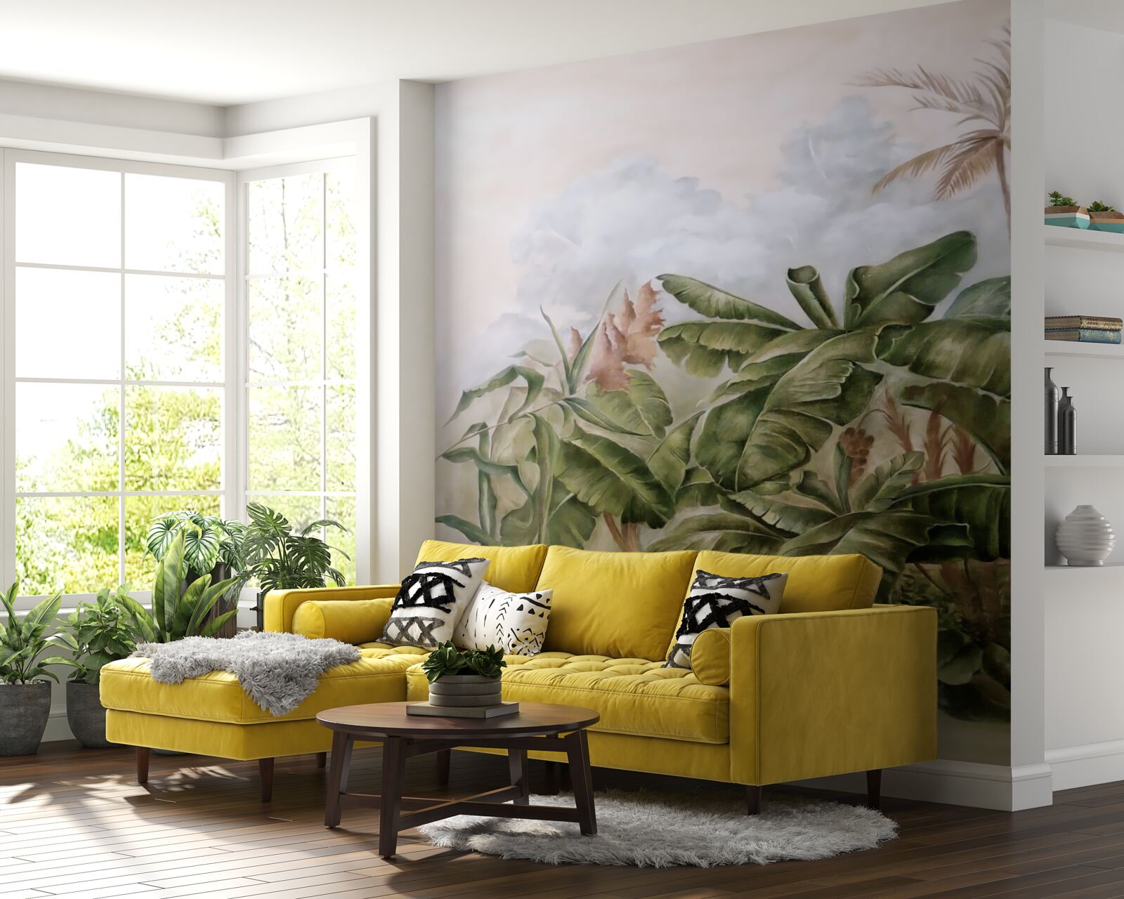 Фотошпалери великі тропічні рослини