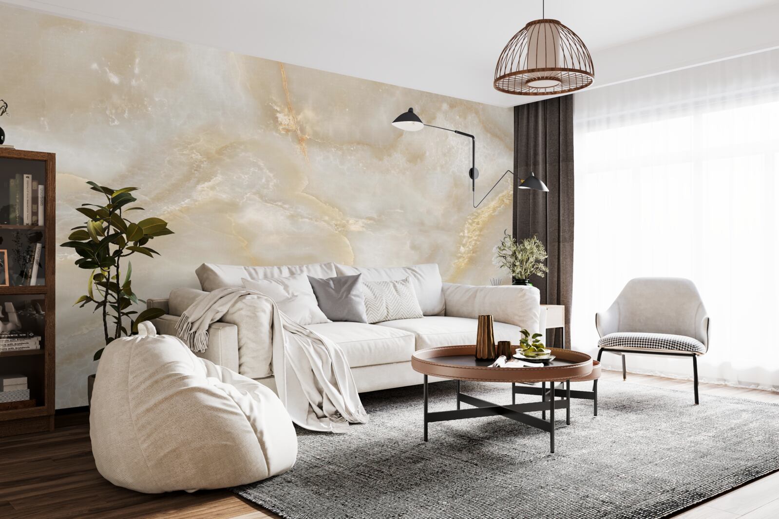 Фотошпалери світла кварцова пластина