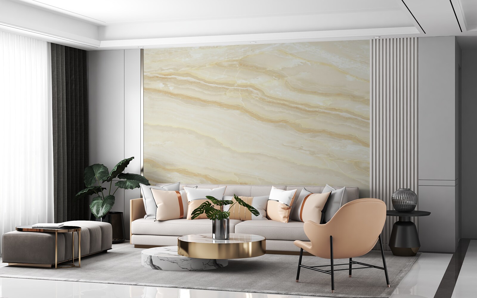 Фотошпалери бежевий керамограніт