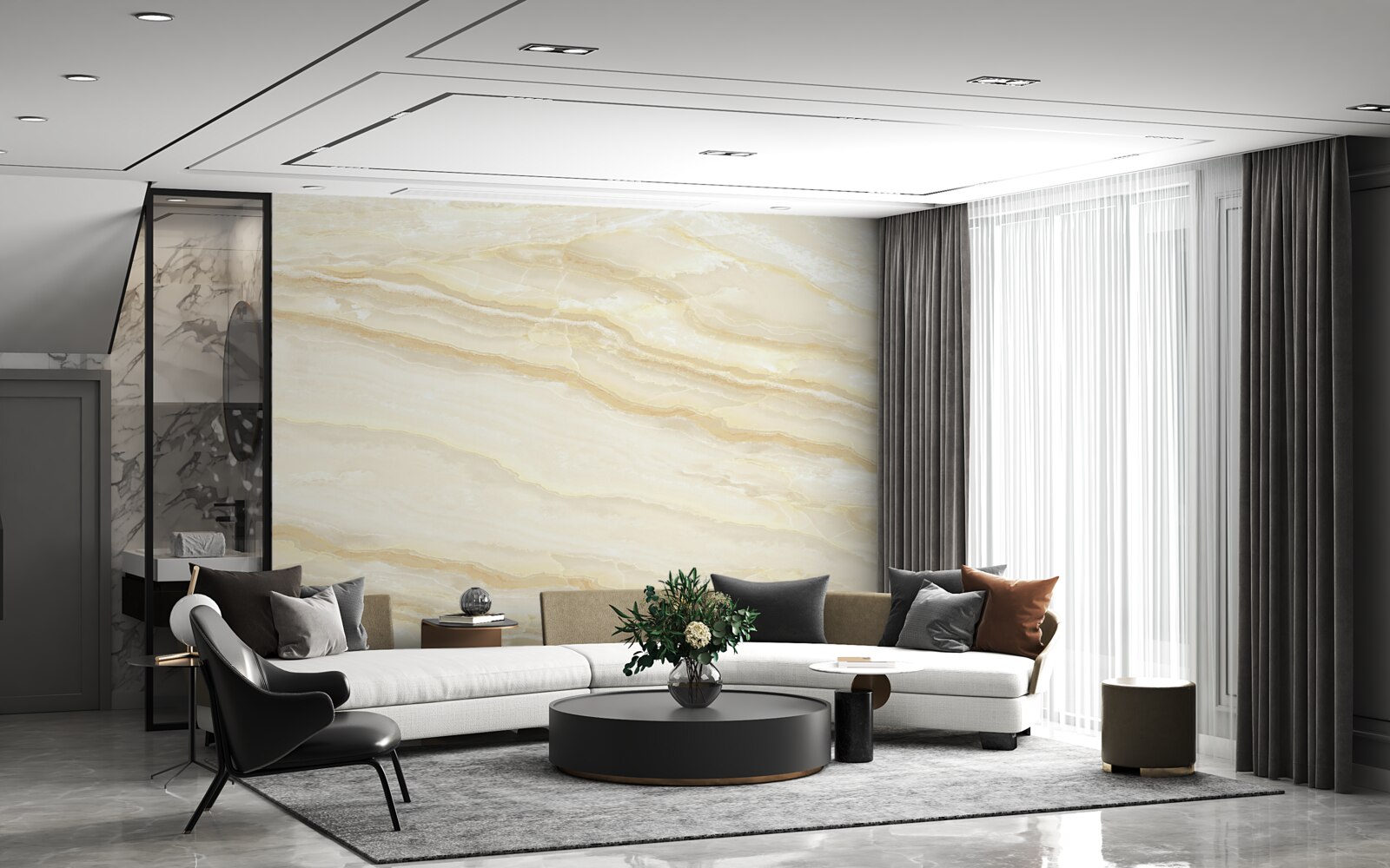 Фотошпалери бежевий керамограніт