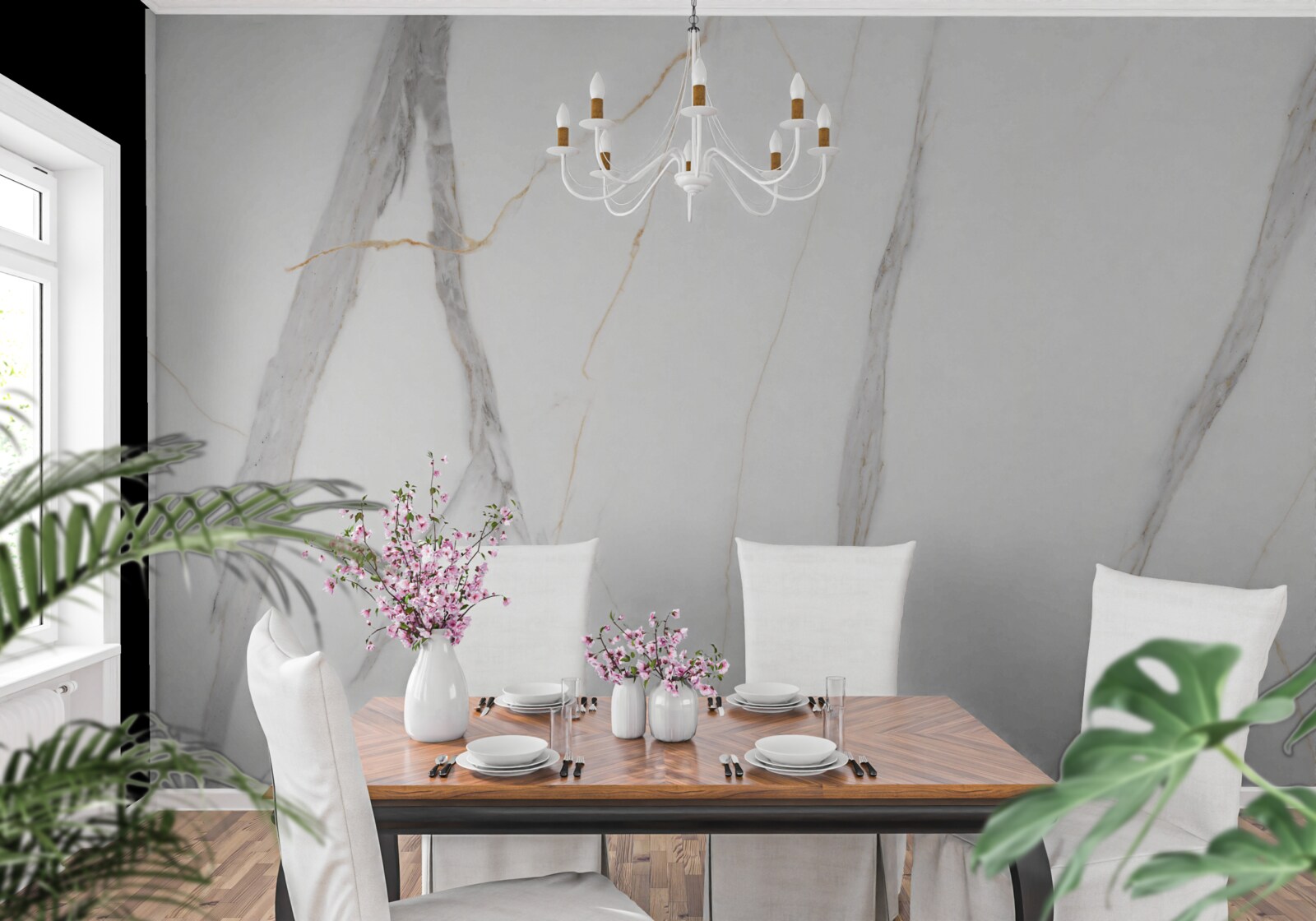 Фотошпалери біле тло з сірими смугами