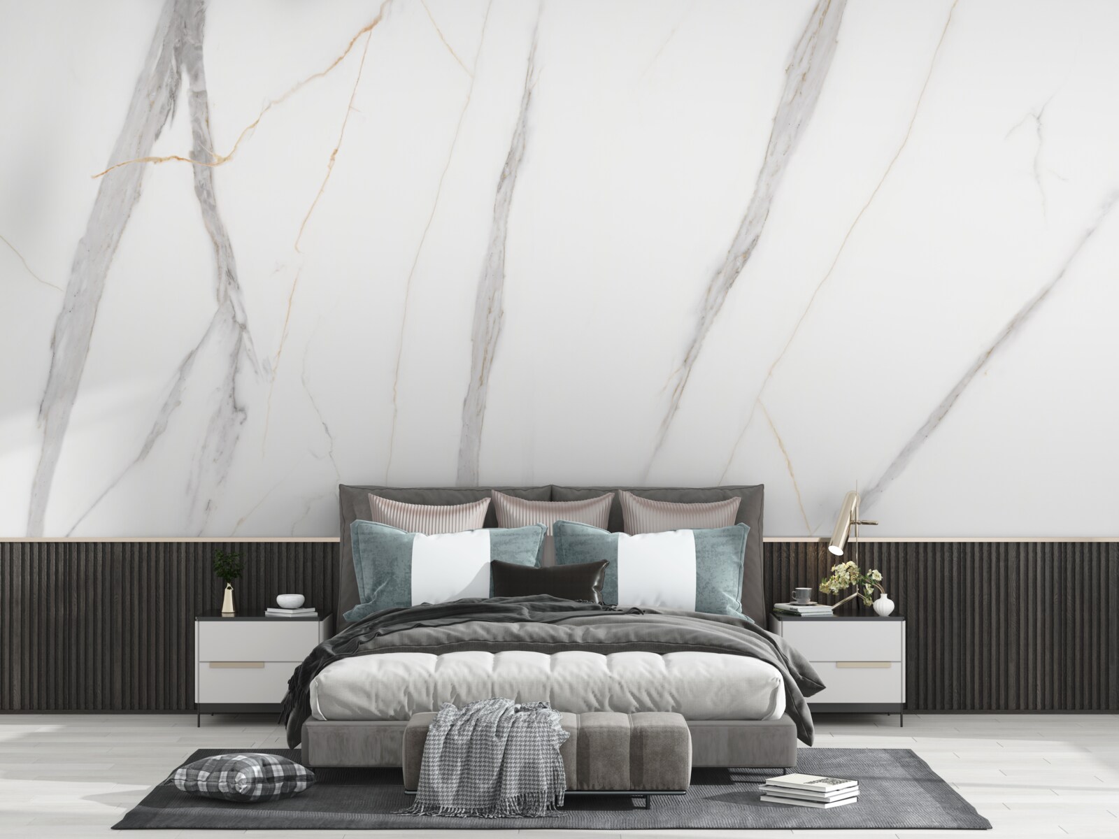 Фотошпалери біле тло з сірими смугами