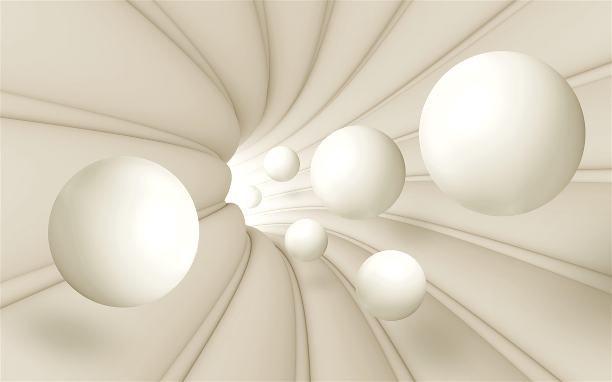 Фотошпалери білі кульки різних розмірів і форм