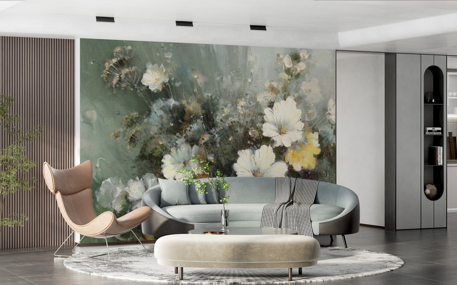 Фотошпалери композиції з різних видів квітів