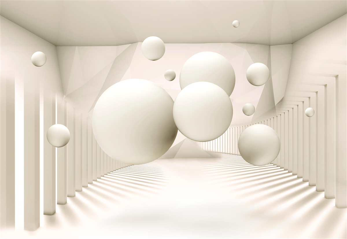 Фотошпалери білосніжні плаваючі колеса