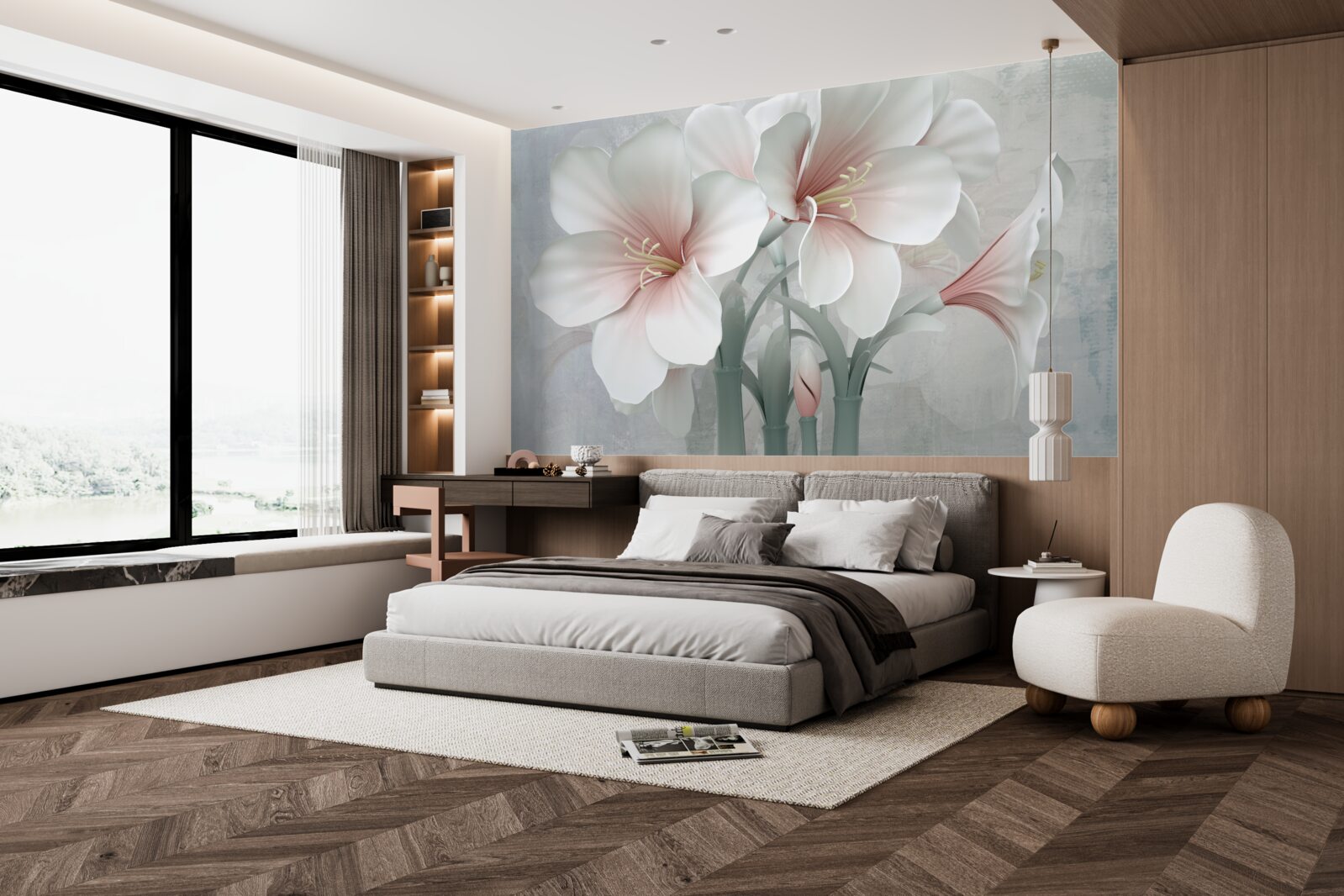 Фотошпалери ароматна композиція з ніжних лілій