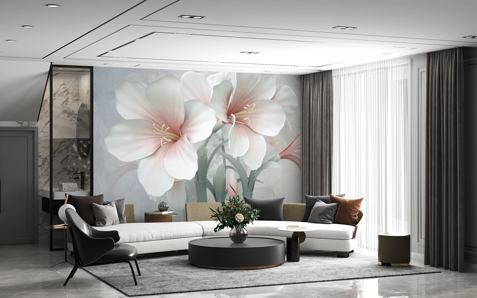 Фотошпалери ароматна композиція з ніжних лілій