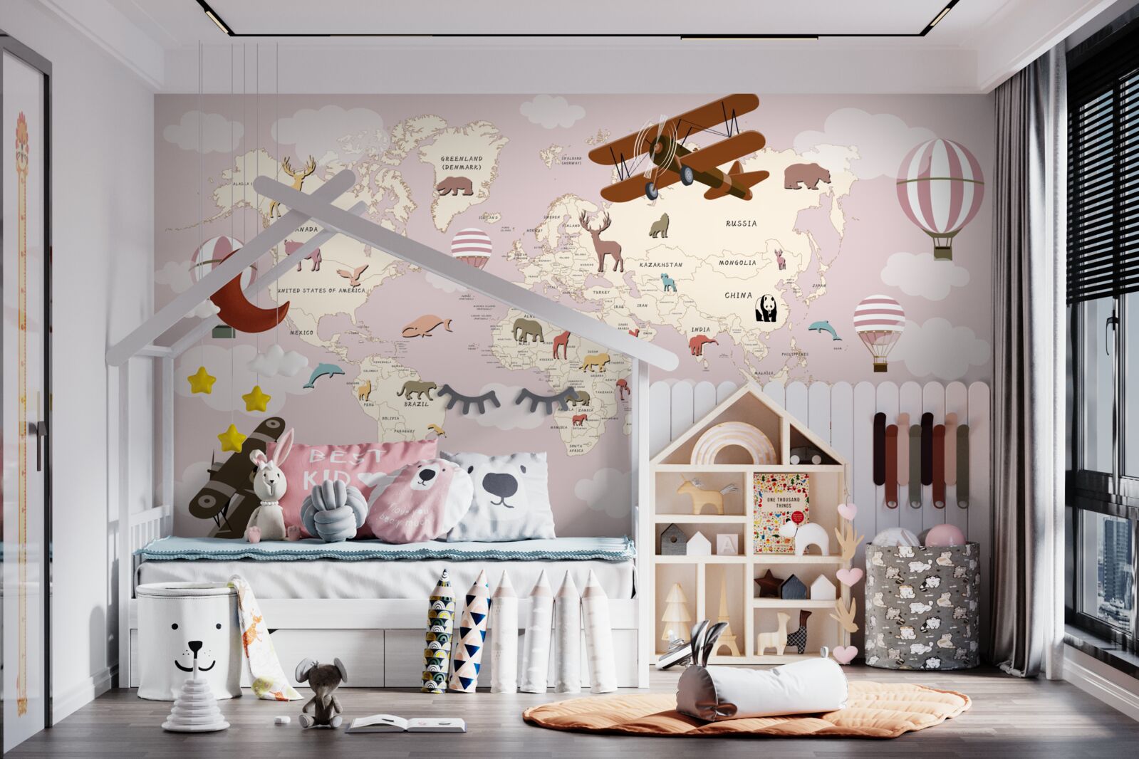 Фотошпалери карта світу з різними деталями