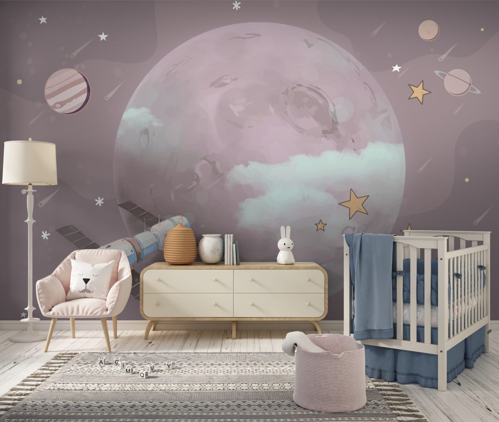 Фотошпалери супутник на орбіті