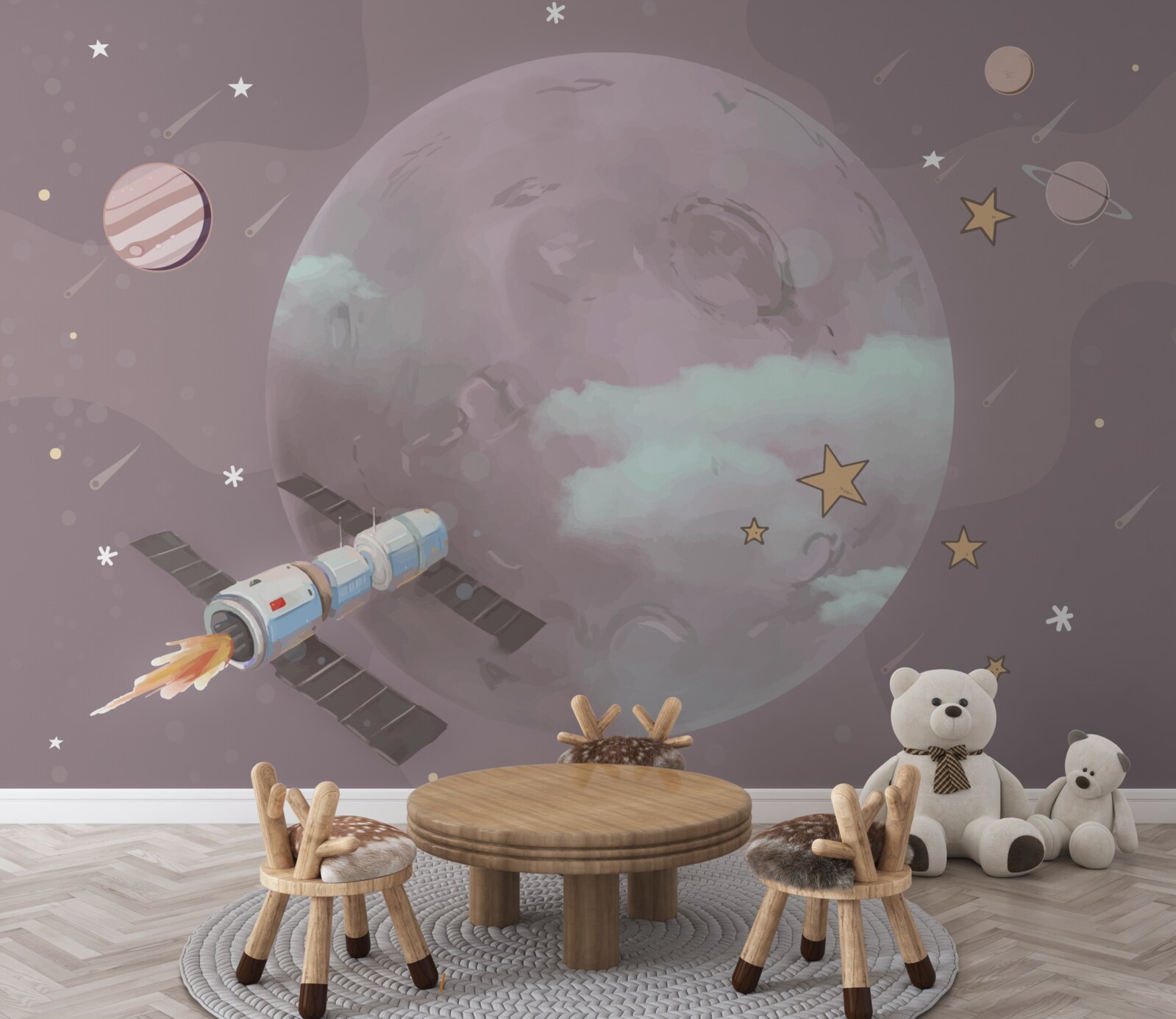 Фотошпалери супутник на орбіті