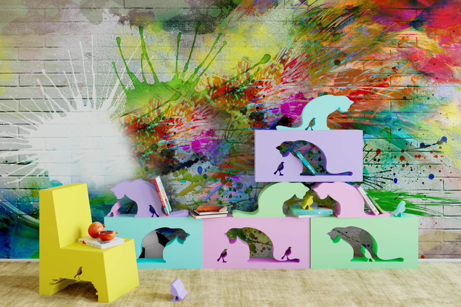 Фотошпалери футбол на фоні світлої стіни