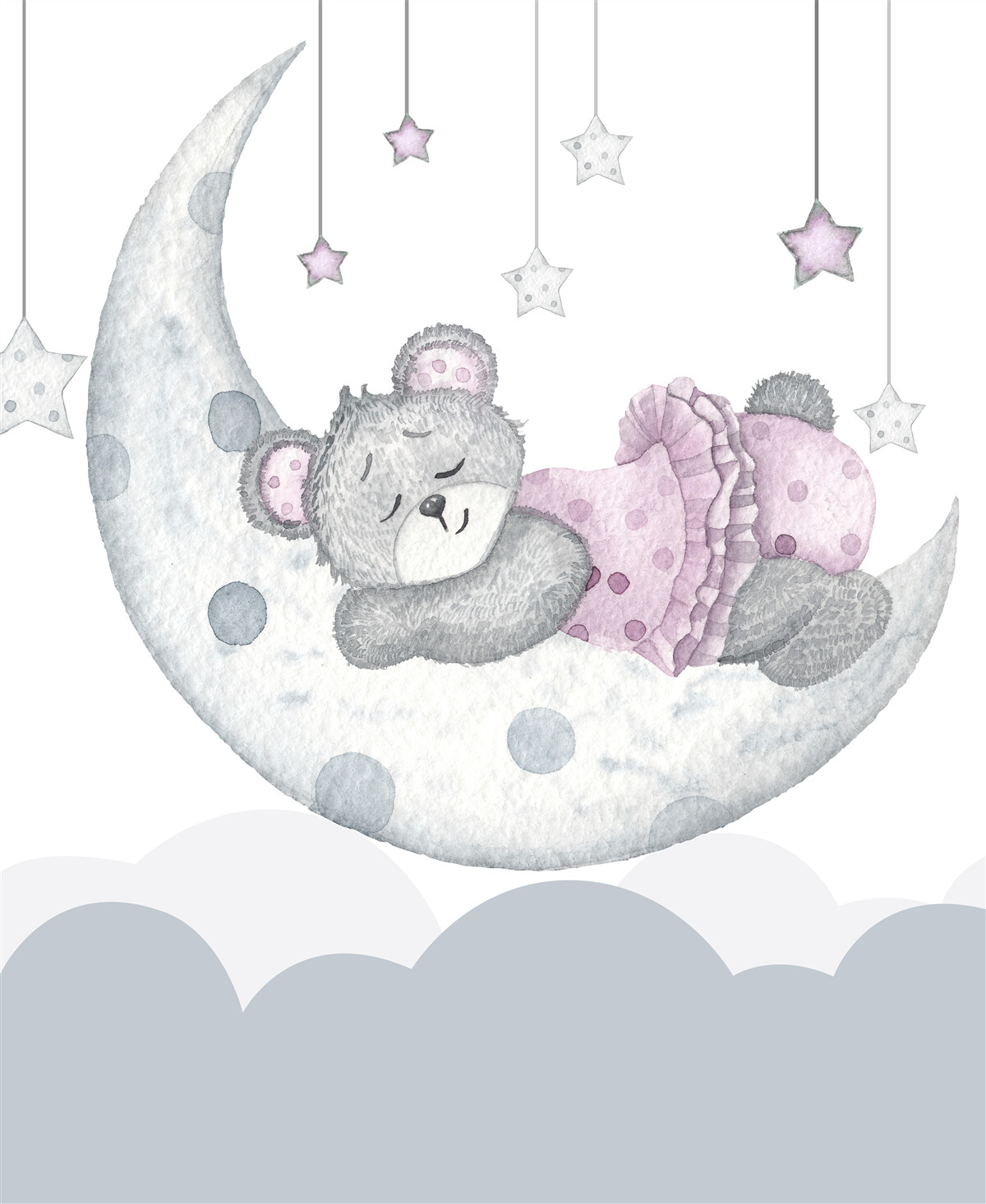 Фотошпалери ведмідь дрімає на місяці