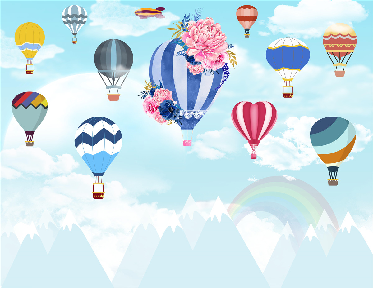 Фотошпалери яскраві кулі в небі