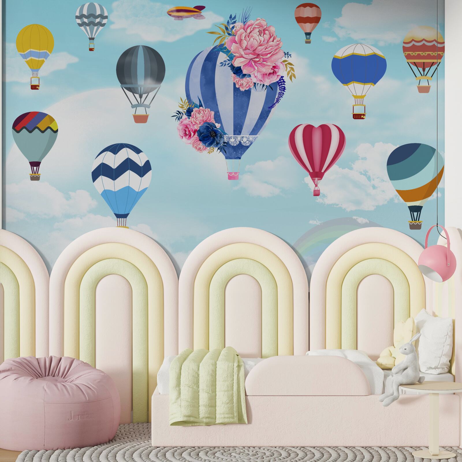 Фотошпалери яскраві кулі в небі