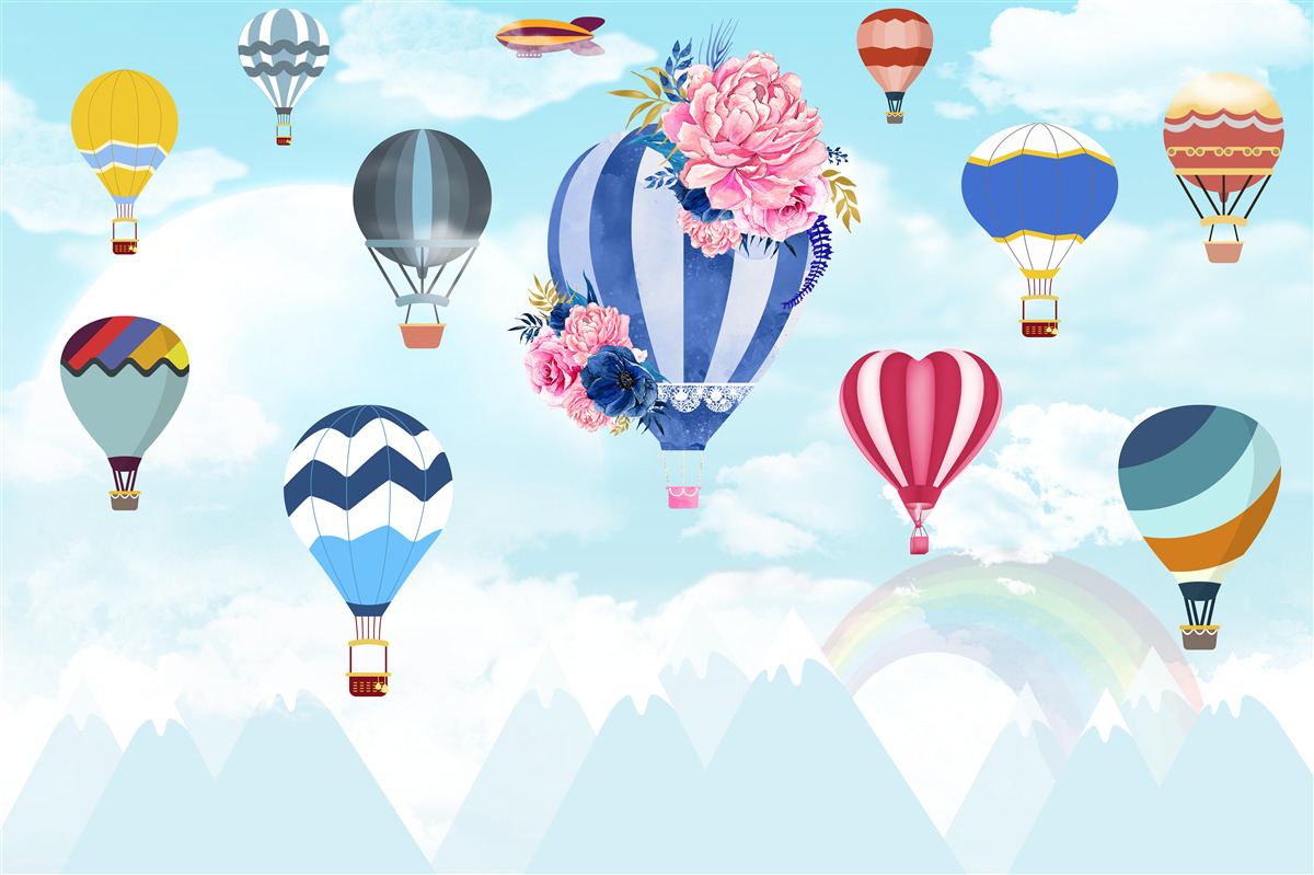 Фотошпалери кульки всіх кольорів веселки