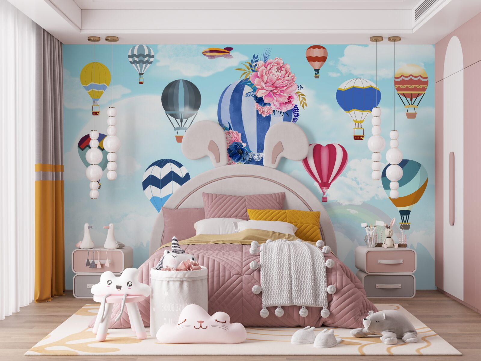 Фотошпалери кульки всіх кольорів веселки