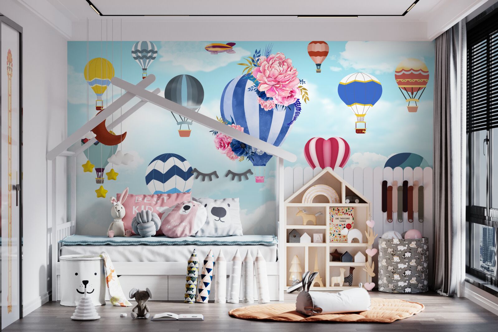 Фотошпалери кульки всіх кольорів веселки