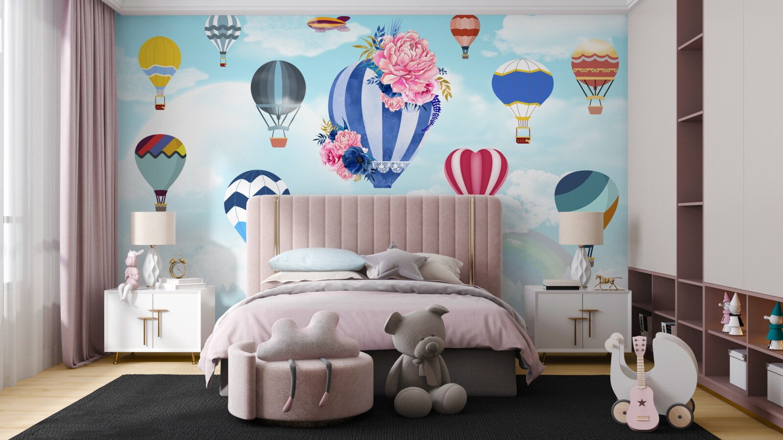 Фотошпалери кульки всіх кольорів веселки