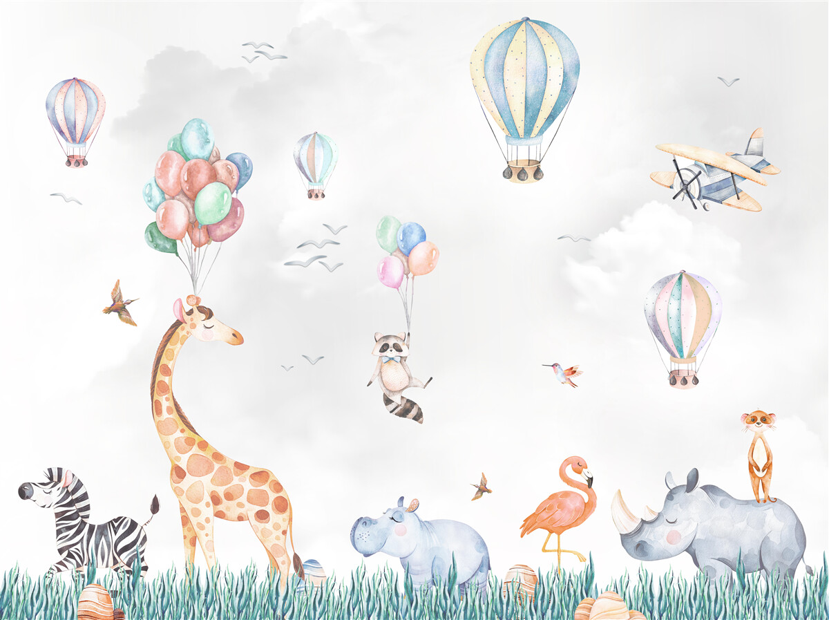 Фотошпалери повітряні кулі та повітряні кульки літають вище, ніж тварини