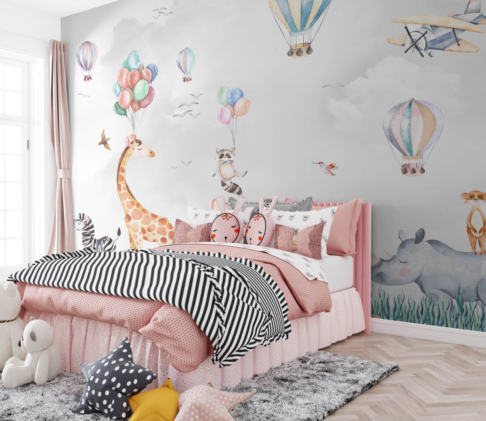 Фотошпалери повітряні кулі та повітряні кульки літають вище, ніж тварини