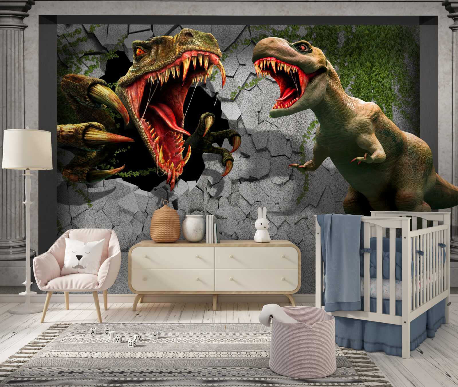 Фотошпалери динозаври виражають гнів