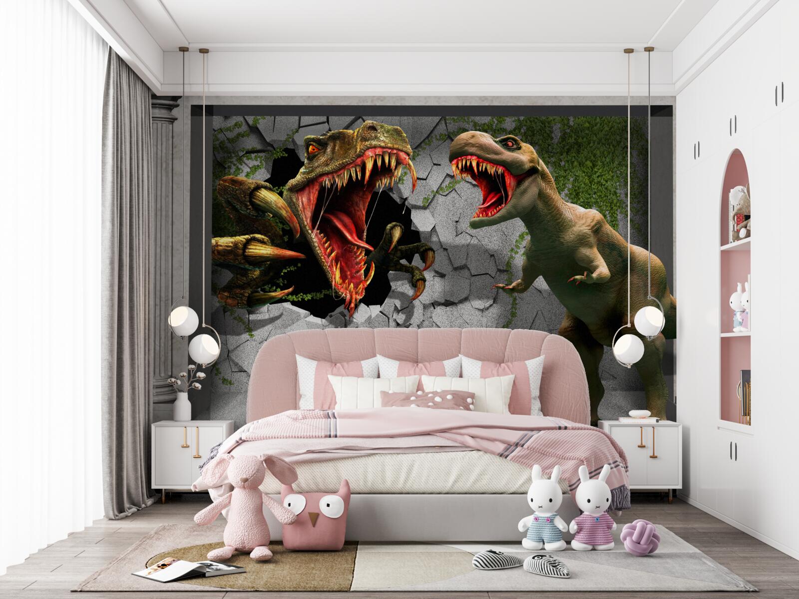 Фотошпалери динозаври виражають гнів