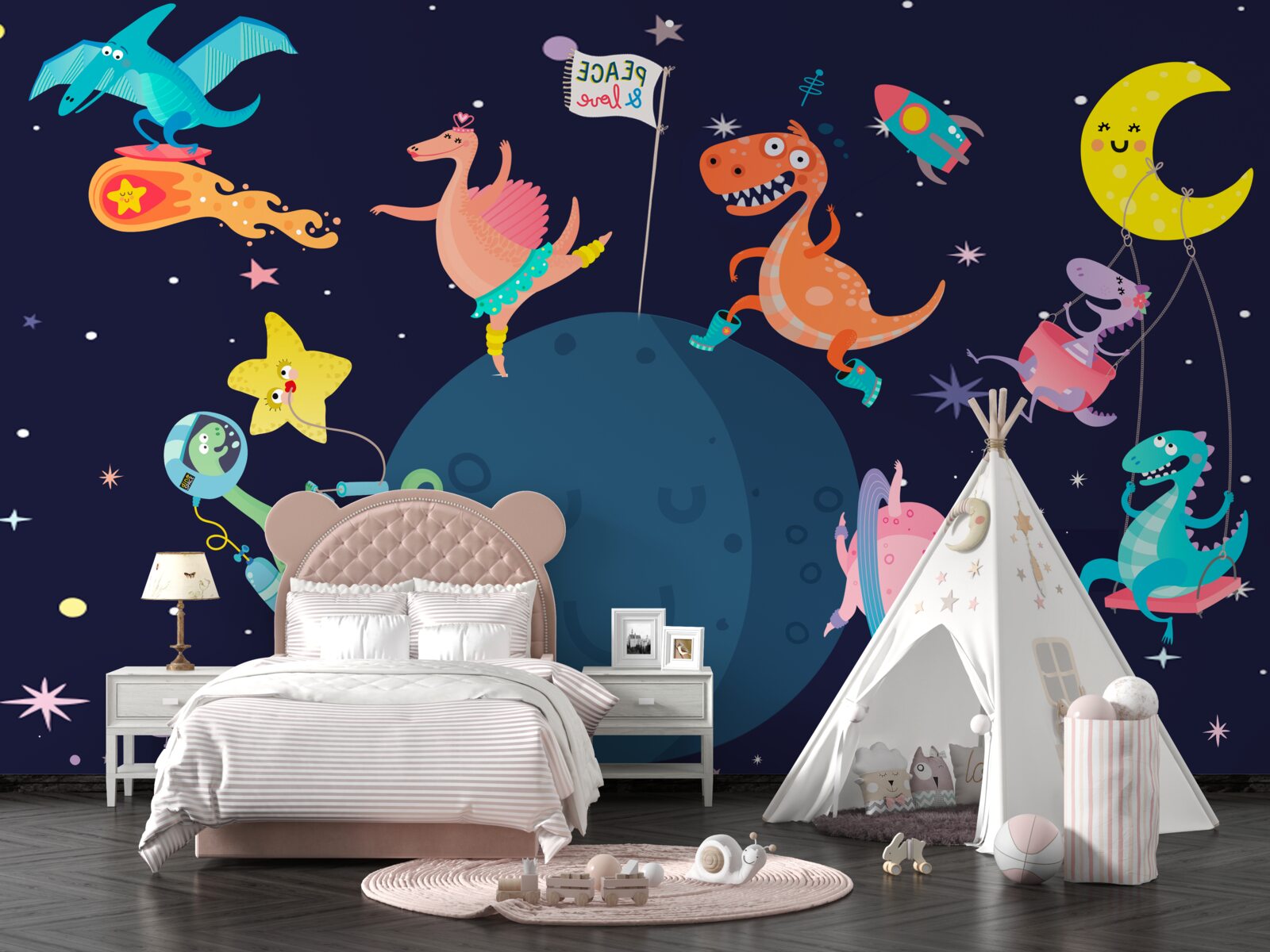 Фотошпалери космічні динозаври