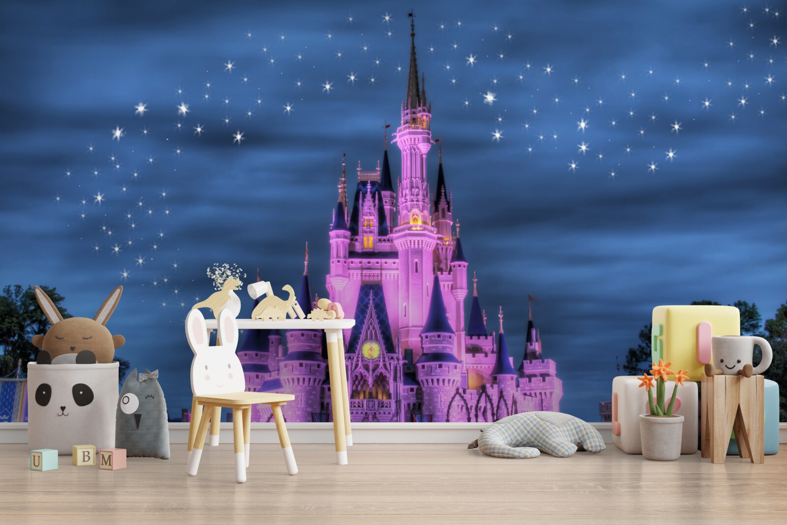 Фотошпалери вечірнє освітлення замку