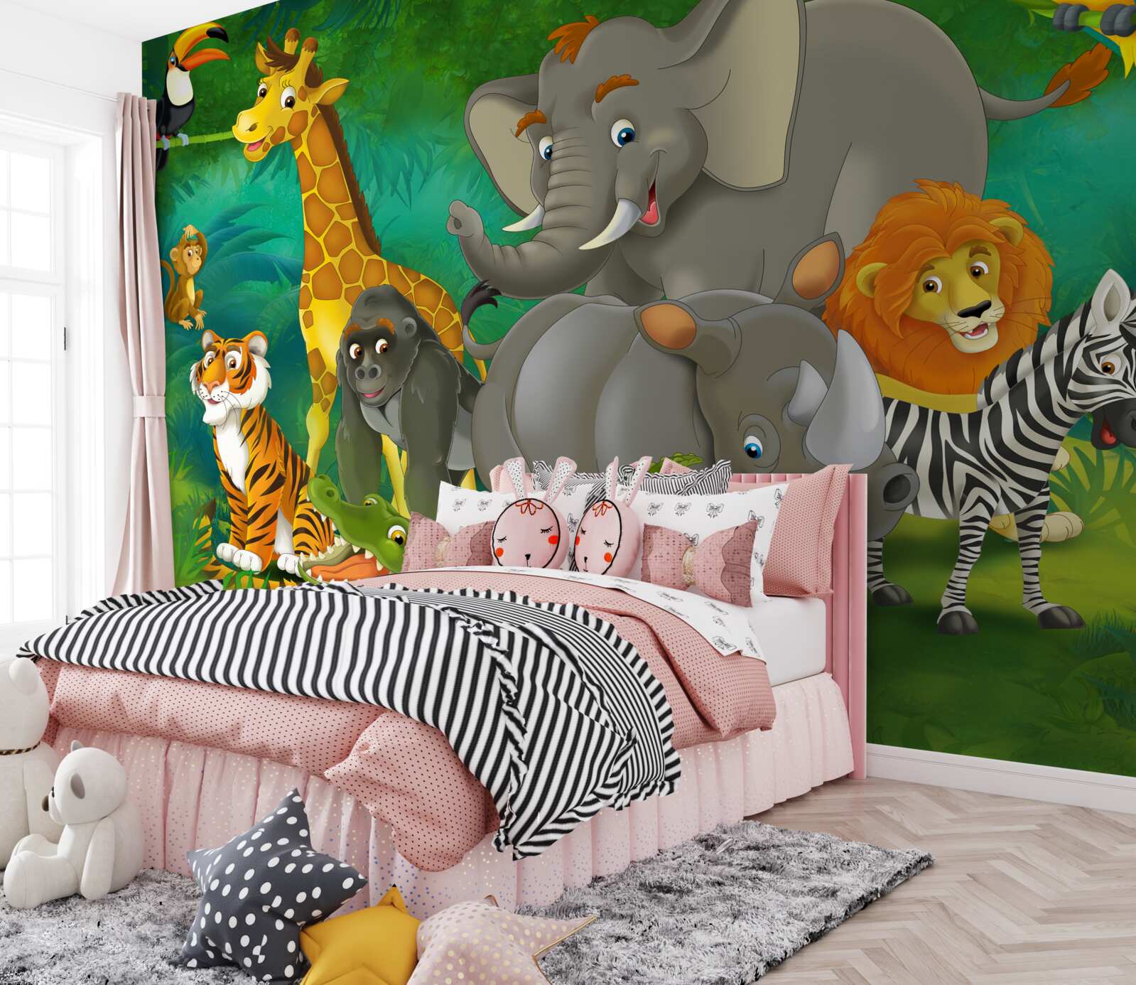 Фотошпалери у лісі тварини виражають радість