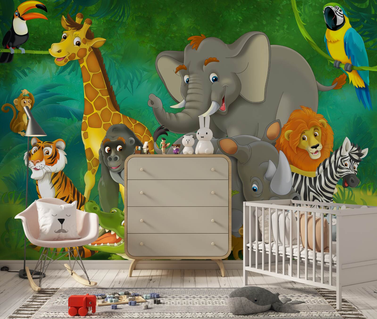 Фотошпалери у лісі тварини виражають радість