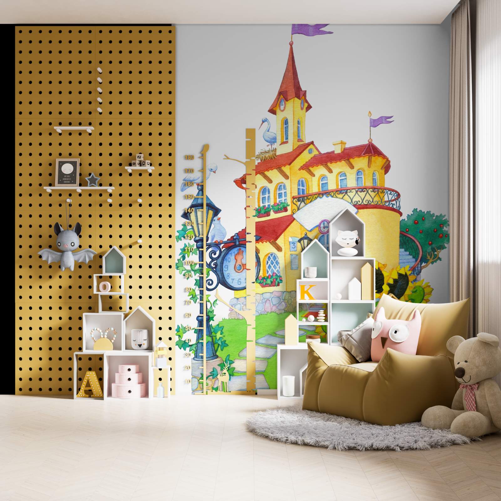 Фотошпалери замок, зображений на картині