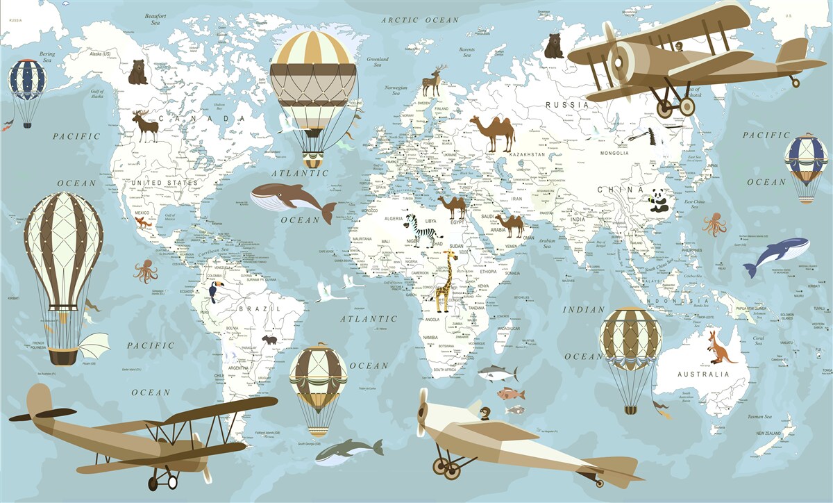 Фотошпалери карта світу