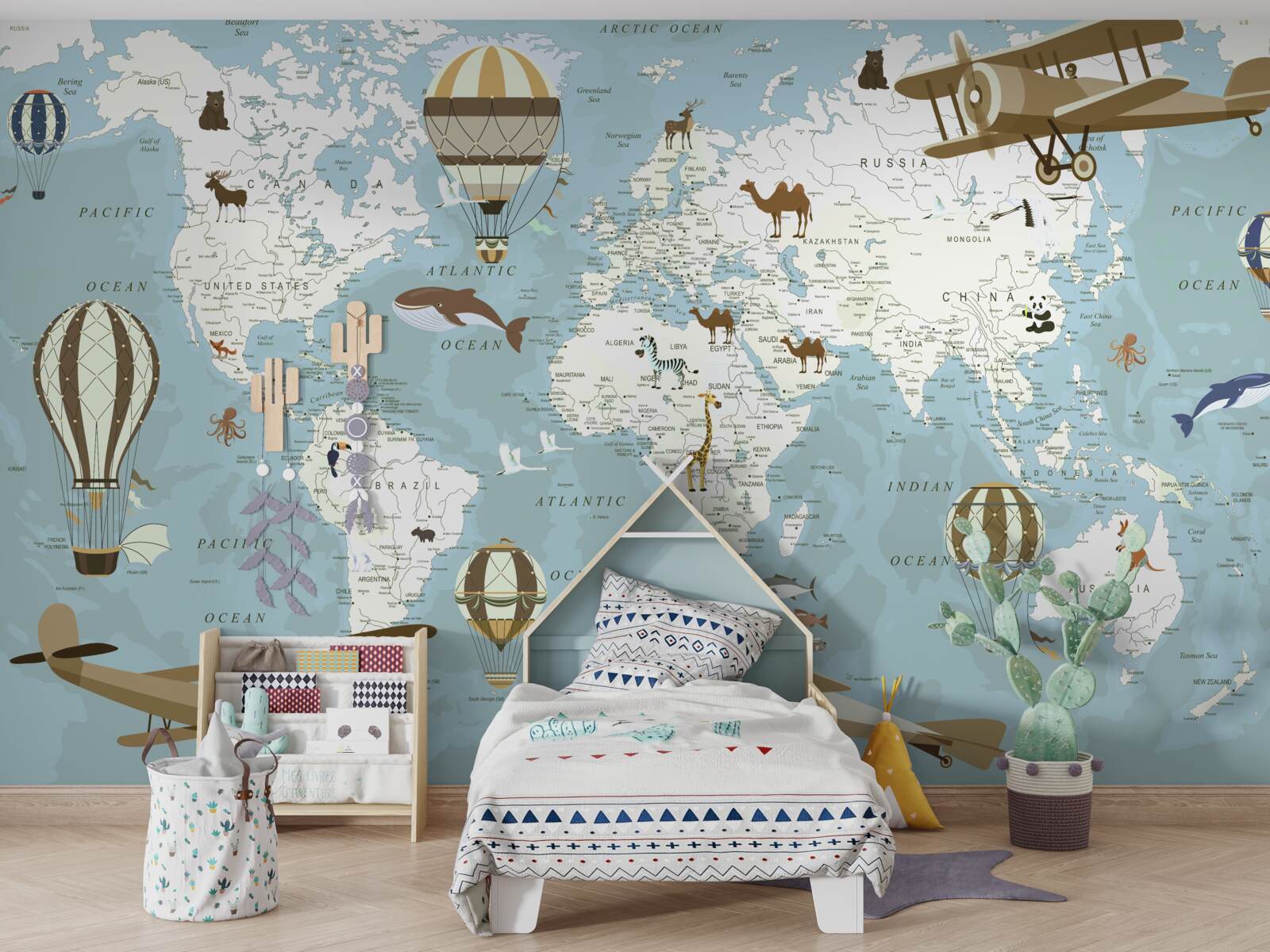 Фотошпалери карта світу