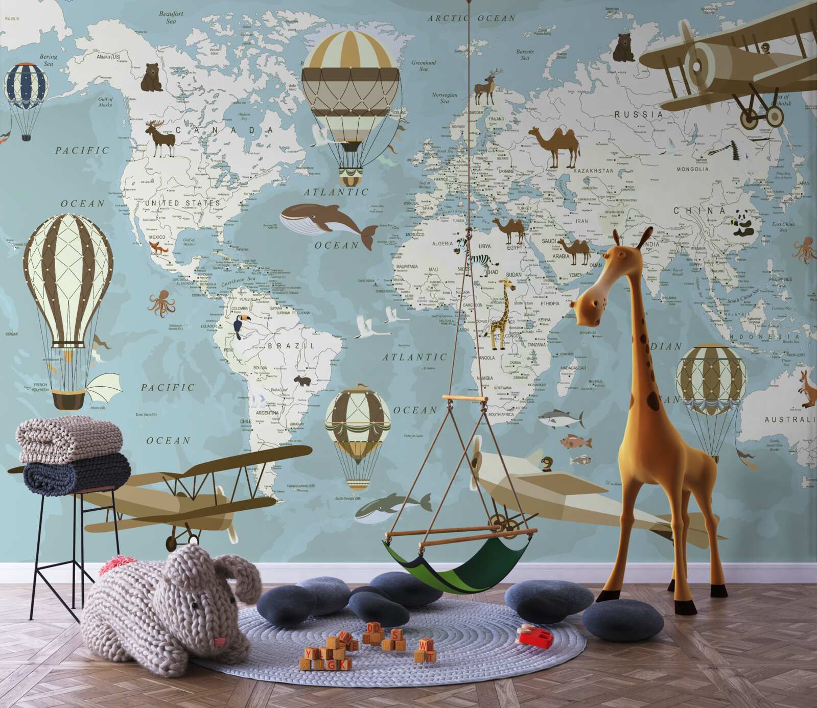 Фотошпалери карта світу