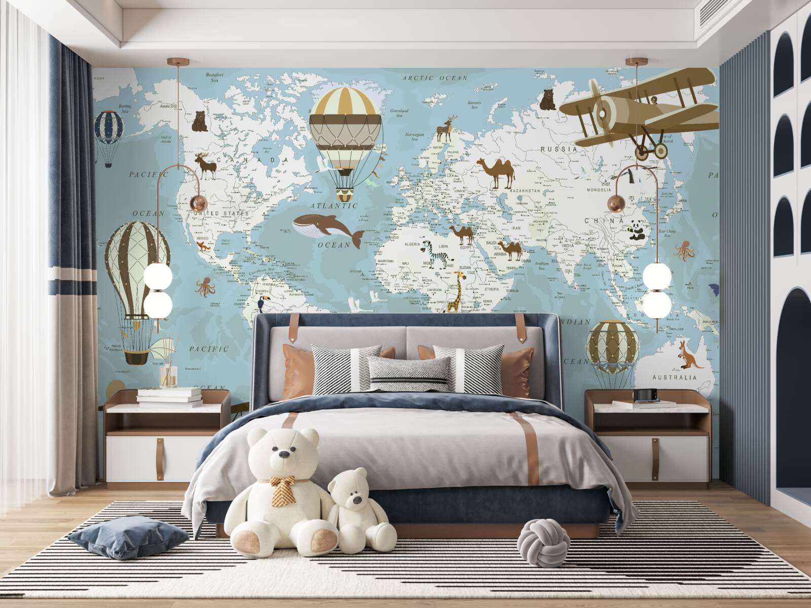 Фотошпалери карта світу