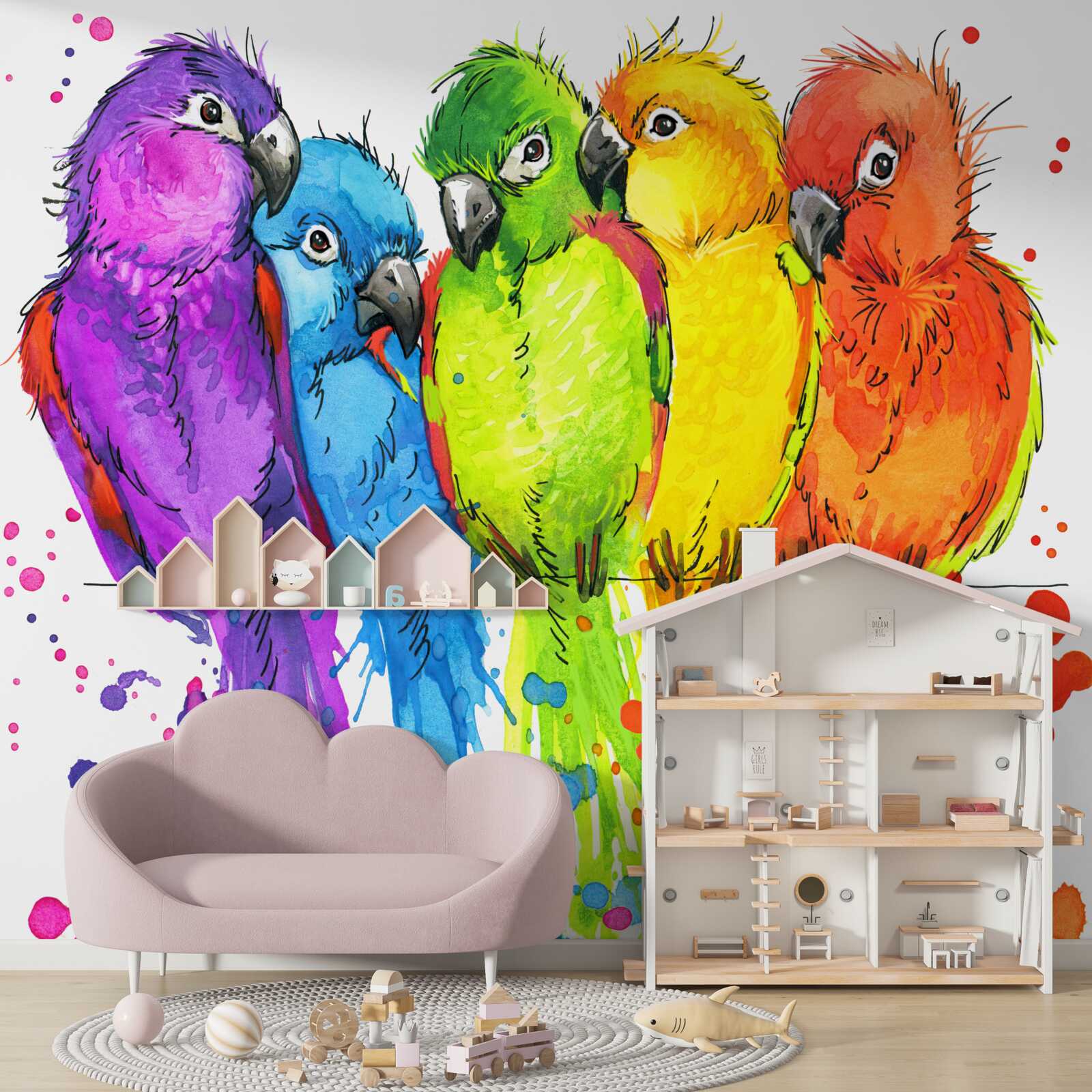 Фотошпалери різні папуги