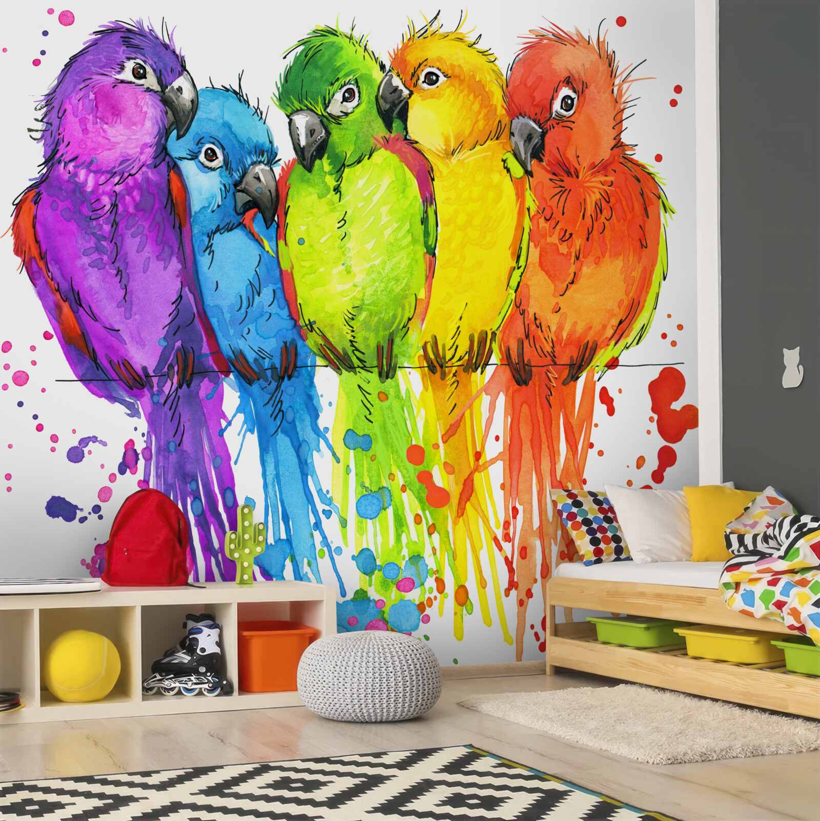 Фотошпалери різні папуги