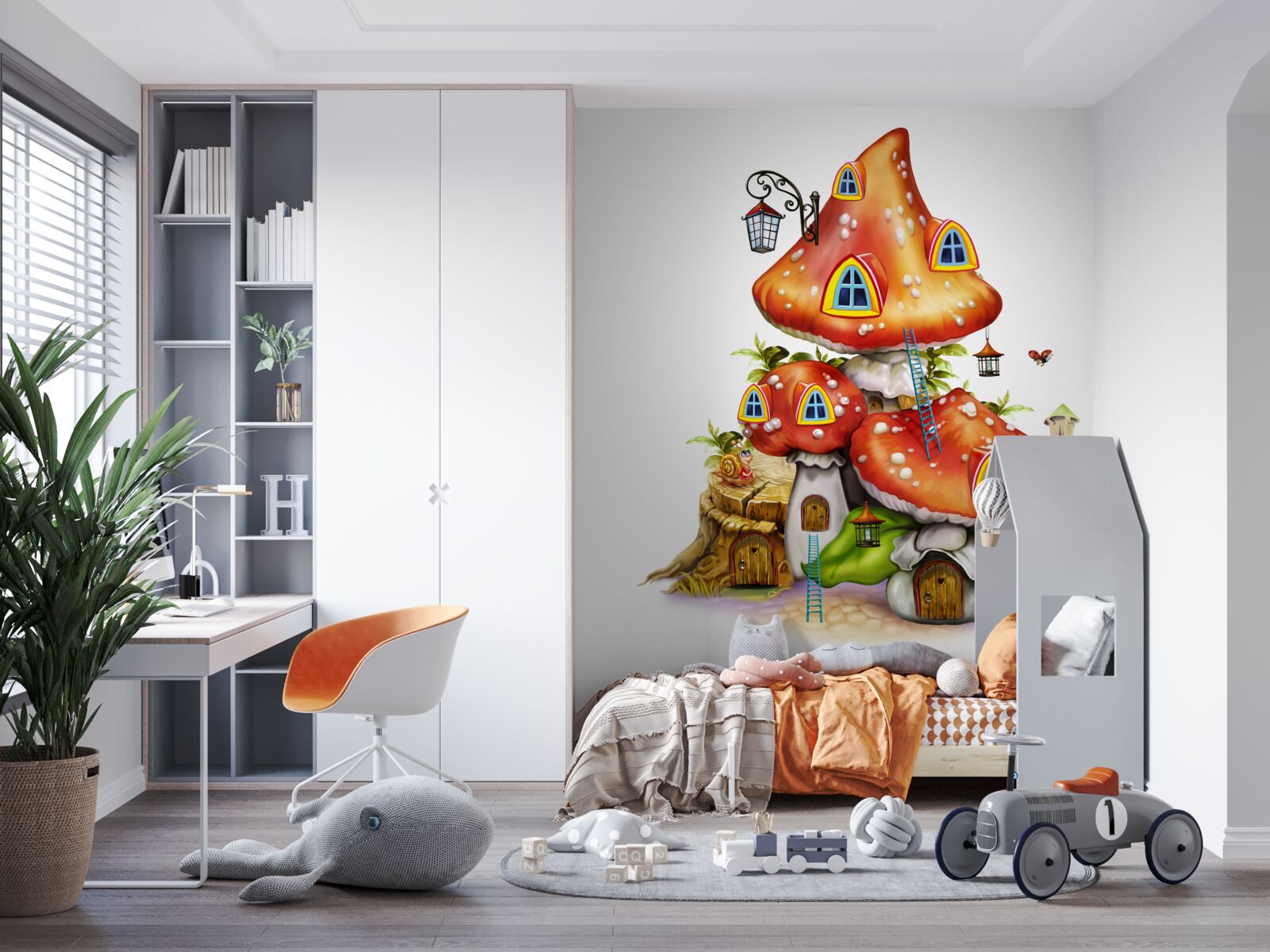 Фотошпалери грибні котеджі