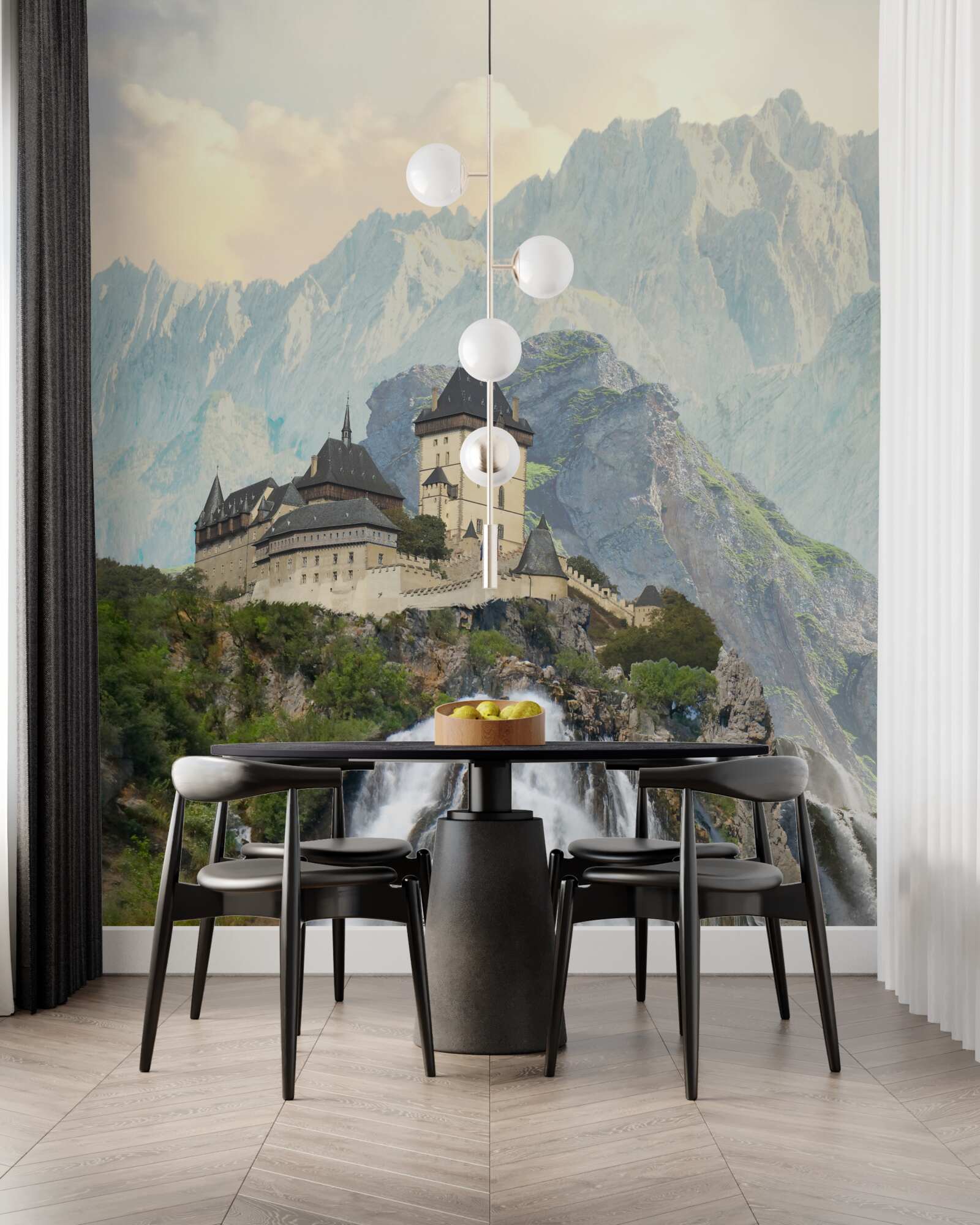 Фотошпалери Карлштейн - замок, розташований у горах.