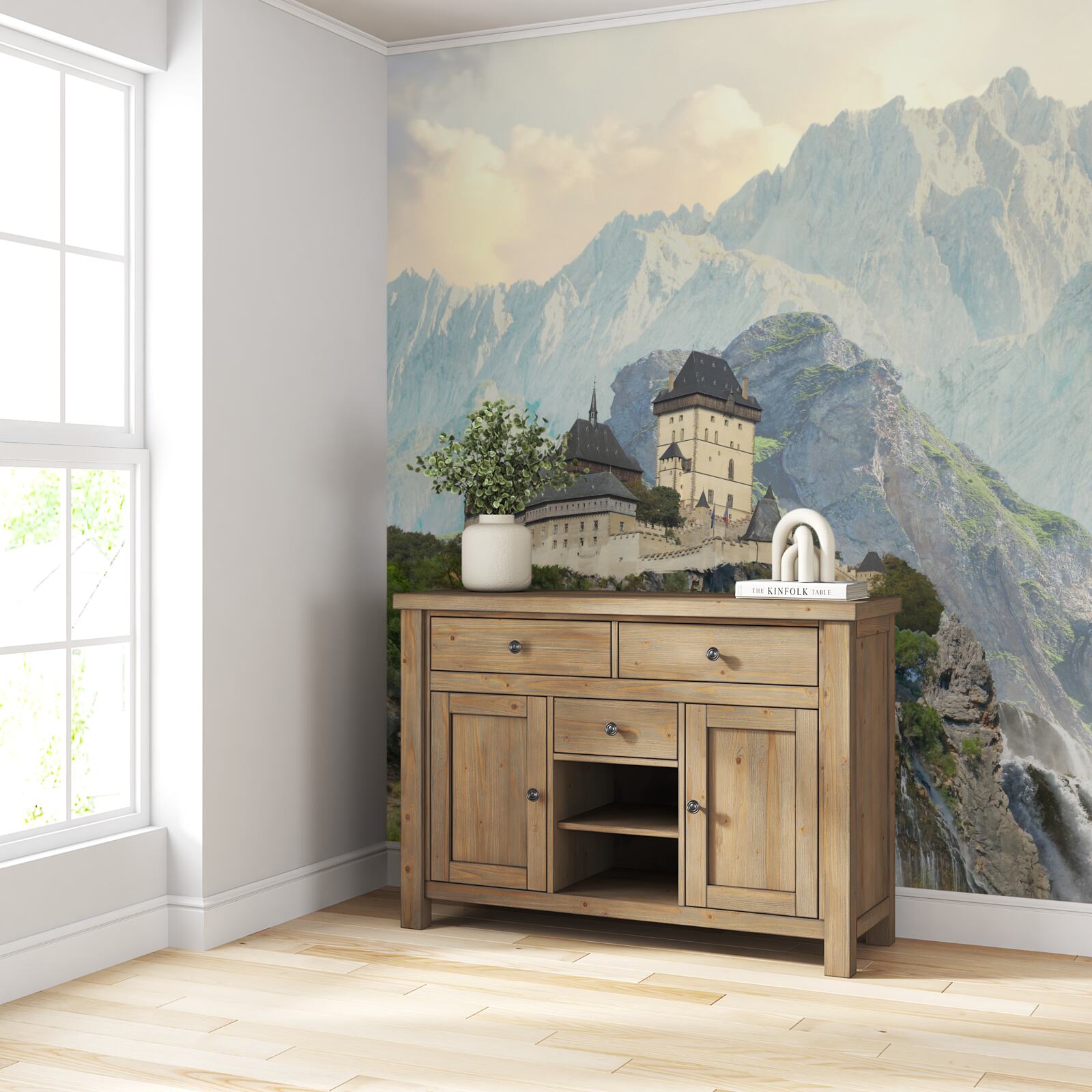 Фотошпалери Карлштейн - замок, розташований у горах.